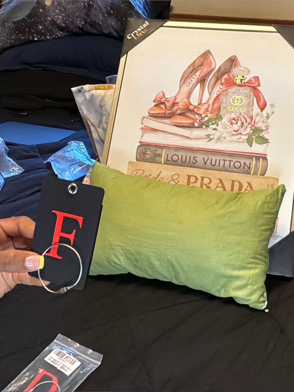 Monogram Letter F Luggage tag- NWT